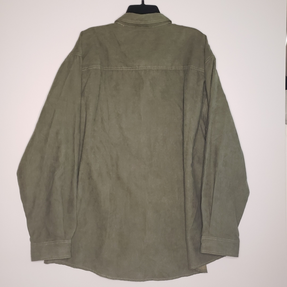 Clearwater Outfitters Shirt Mens XXL Long Sleeve Button Soft Velvet Touch Green - Picture 7 of 9